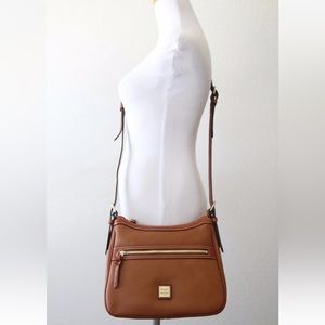 Dooney & Bourke Pebble Leather Piper crossbody Caramel Bag